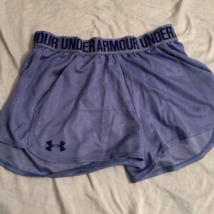 under armour size extra small womens work out gym athletic shorts purple blue